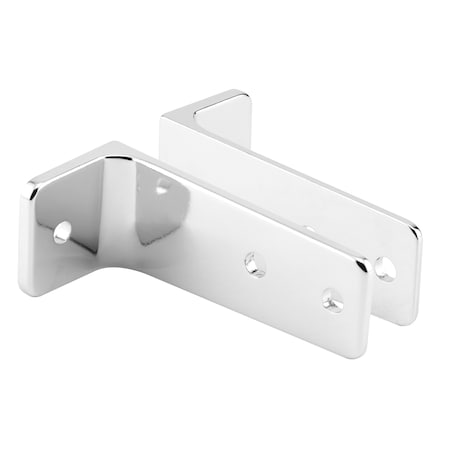 Prime-Line Two Piece Wall Brackets, 3-1/2 in., Zinc Alloy, Chrome Plated Finish, PK2 656-6434-T